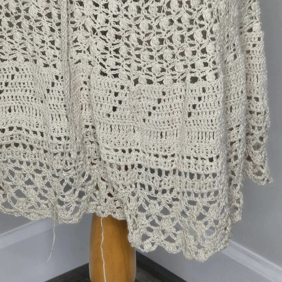 Handmade Crochet Knee-length Peek Through Skirt sz M - Picture 4 of 4